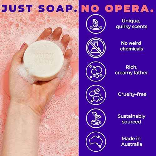 Nudy Rudy Milk Bar, Goat Milk Soap Bar Puck, Made with Organic Shea Butter, Triple Milled Bar, No Harsh Ingredients, All Skin Types, 4.2 oz, Made in Australia