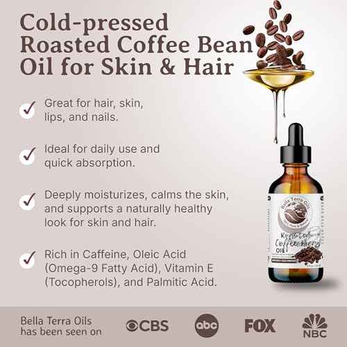 Bella Terra Oils ? Roasted Bean Oil 8 oz ? Pure Extract from Roasted Seeds, Enriched with Fatty Acids, An Elixir for Skin