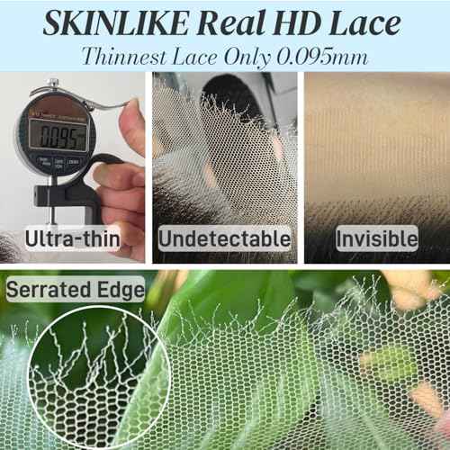 5x5 SKINLIKE 100% Real HD Lace Closure Straight Human Hair Closure 0.095mm Ultra-thin Invisible Swiss HD Lace Closure Pre Plucked Small Single Knots Brazilian Virgin Human Hair Closure 16inch