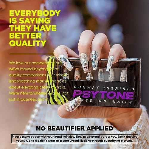PSYTONE Short Press on Nails Almond Orange French Tip Glue on Nails Cute Fake Nails Full Cover Stick on Nails Glossy Artificial Nails Short Acrylic Nails Press ons Reusable False Nails for Women
