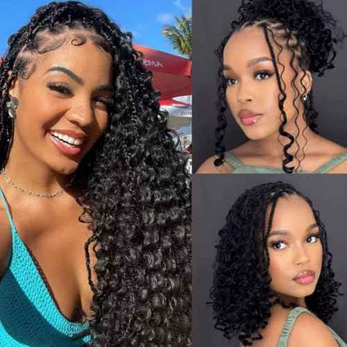 Human Braiding Hair Boho Braids Human Hair Water Wave Bulk Human Hair for Braiding No Weft Bundle Brazilian Virgin Curly Hair Extensions Natural Color 22 Inch 1pack/100g