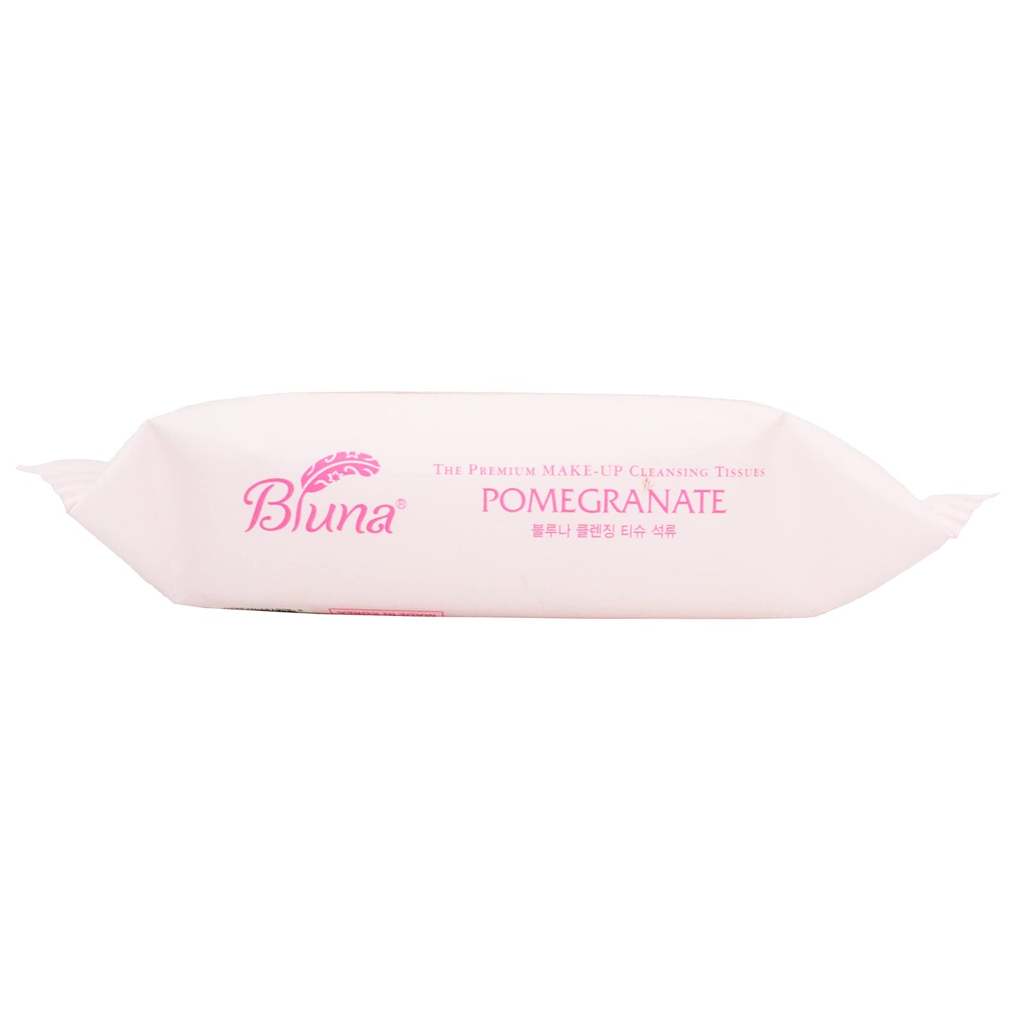 Bluna Facial Make-Up Cleansing Tissue for All Skin Types, Pomegranate, 30ct per pack (2 PACK)