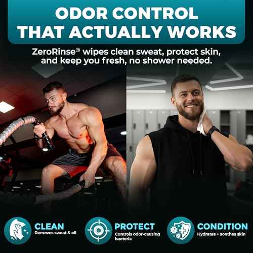 Body Wipes for Men (2 Pack) ? 100 XL No Rinse Shower Sheets + 8 Travel Bath Wipes, 10" x 11.5" Adult Disposable Washcloths for After Gym Use, Hunting, Camping and Travel