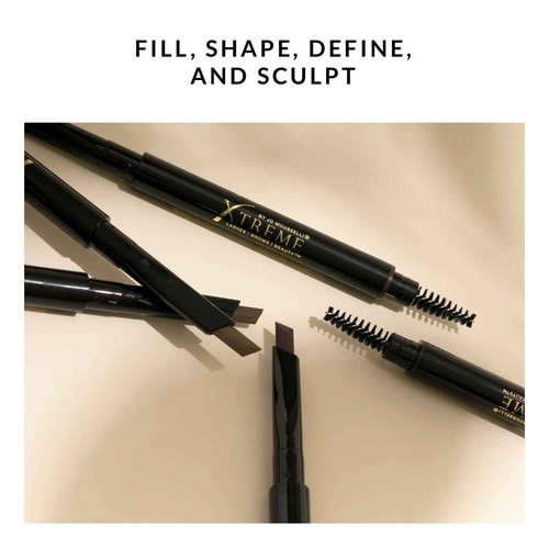 Xtreme Lashes Arch Defining Brow Pencil, Medium Brown, Waterproof, Smudge-Proof, Long-Lasting Makeup, Vegan, Angled Tip Eyebrow Pencil with Spoolie