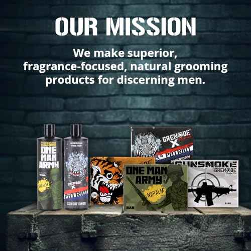 ONE MAN ARMY Men's Napalm Shampoo and Conditioner Set for Fuller, Thicker Looking Hair, Volumizing Product for Fine, Thinning Hair, Gift for Him, American Made, 16oz 2 Pack