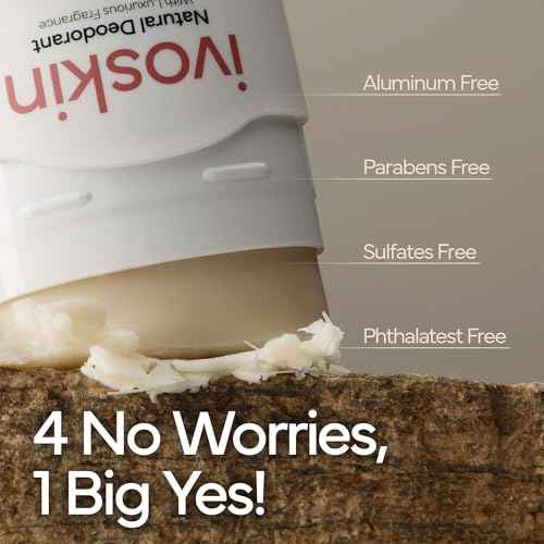 Aluminum-free Natural Deodorant | 72 Hour Odor Protection | for Women and Men, Non-Toxic | Sandalwood & Musk Scent (1.76 oz)