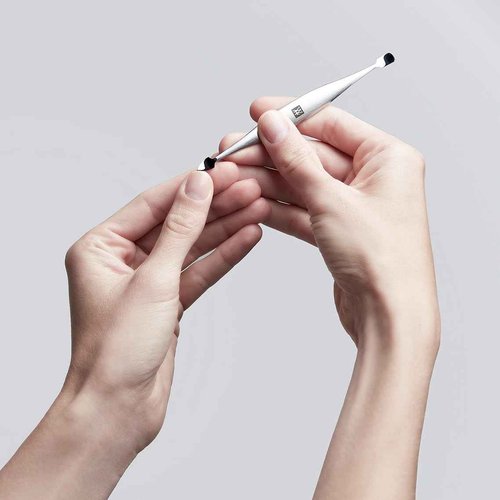 ZWILLING Cuticle Pusher (nail cleaner, double ended tool, suitable for natural and artificial nails), Premium, Silver, 5 inch