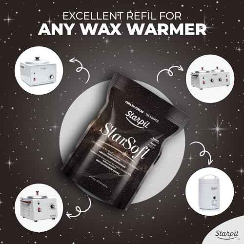 Starpil Wax 1000g - StarSoft Film Hard Wax Beads Bag 2.2lb. Professional Hair Removal Wax for Estheticians. Wax Beans for Sensitive Skin.