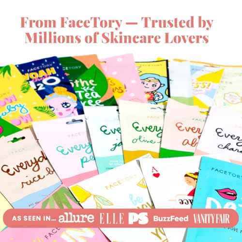FACETORY Beauty Advent Calendar, 12 Day K-Beauty Skincare Gift Set with Hydrating and Soothing Sheet Masks, Perfect Holiday Gift for Women