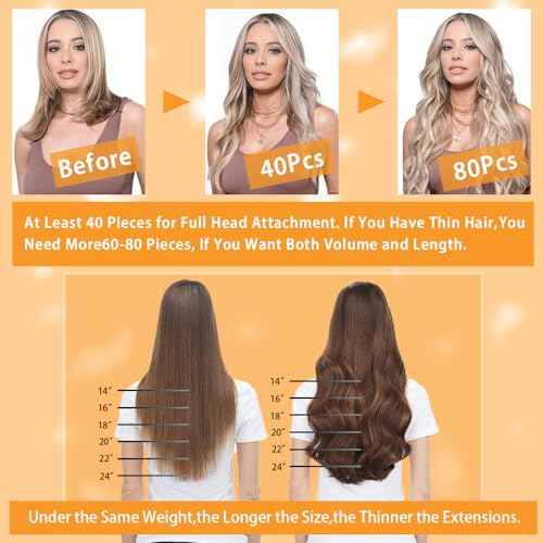 Tape in Hair Extensions Human Hair, Natural Black 40pcs 20 Inch 100% Remy Human Hair Women Straight Seamless Invisible Tape in Hair Extensions (1B#, 20 Inch, 40pcs)