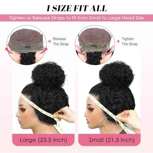 Hidden Strap Drawstring Wig 360 Lace Front Glueless Wigs Human Hair Pre Plucked Pre Cut 200 Density Glueless Body Wave Frontal 360 Full Lace Human Hair Wigs HD Lace Front Wigs 20 Inch