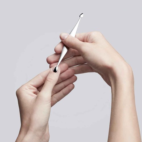 ZWILLING Cuticle Pusher (nail cleaner, double ended tool, suitable for natural and artificial nails), Premium, Silver, 5 inch