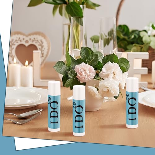 Suttmin 24 Pcs Bachelorette Lip Balm I Do Crew Wedding Party Gifts Bachelorette Lip Balm Gift Wedding Favors for Bachelorette Wedding Party Guest Supplies (Black with Blue)