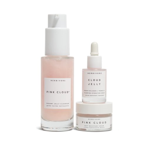 HERBIVORE "Skin In The Clouds" 3-step Plumping Hydration Gift Set | Cleanser, Cream, Serum | Plant -Based