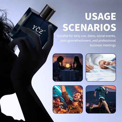 Ycz Charm Unfolds Marine Perfume for Men, 1.7 oz. Long Lasting Eau De Parfum Cologne For Men, Oriental Woody Fragrance - Ideal Special Occasions, Making it the Ideal gentlemen¡¯s Gift