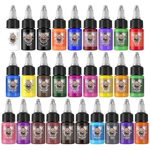 Hawink Tattoo Ink Set 1/2 oz (15ml) 28 Colors Pigment Kit Tattoo Supplies TI203-15-28
