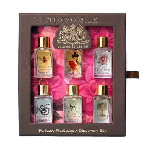 TOKYOMILK Eau de Parfum Discovery Set, 6 Alluring 0.23 fl oz Fragrance Bottles, Luxury Long-Lasting Mini-Perfume Sampler for Women, Exciting Scented Feminine Holiday Gift Set
