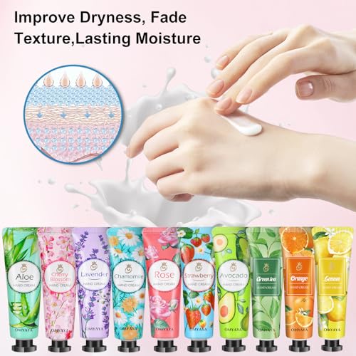 Aottom 40 Pack Hand Cream Bulk Gifts- Mini Hand Lotion Travel Size, Birthday Gifts for Women, Bridesmaid/Teacher Appreciation/Nurse Gifts, bulk gifts for coworkers Hand Lotion for Dry Cracked Hands