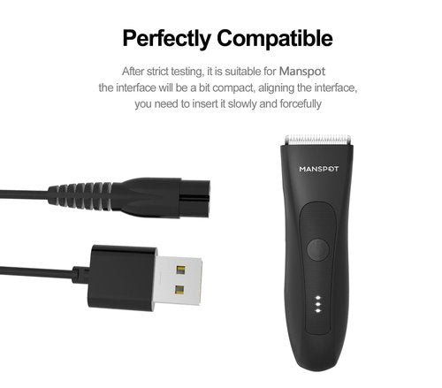 OGMWIN Replacement Power Cord for Manspot Men‘s Premium Body Trimmer USB Charger Charging Cable