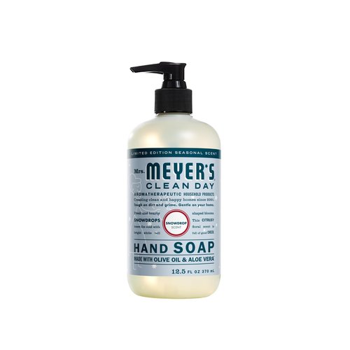 Mrs. MEYER'S CLEAN DAY Liquid Hand Soap Variety Pack Scent, 33 OZ Refill + 12.5 OZ, 1 CT (Snowdrop)