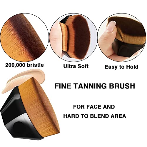 Self Tanner Brush Tanning Face Applicator Sunless Tan Flat Top Kabuki Tanning Brush