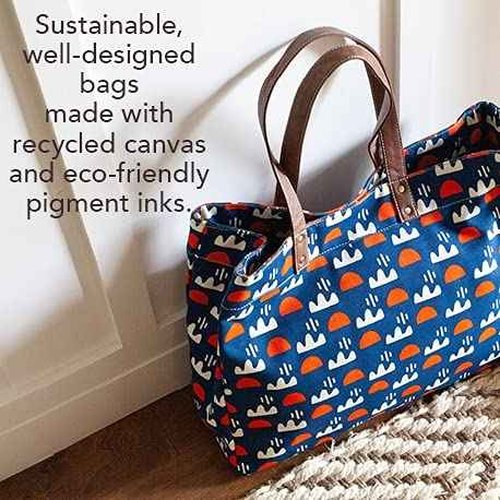 MAIKA Recycled Canvas Market Tote Bag, Waxed Ash