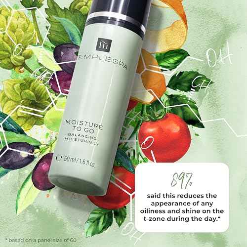 TEMPLESPA | MOISTURE TO GO | Balancing Moisturizer for Combination Skin, Vitamins, Absorbs Excess Oil, Rehydrates Dry Patches, Natural Ingredients, Cruelty-Free, Vegetarian, 1.6 fl.oz.