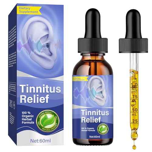 Tinnitus Relief for Ringing Ears, Best Ear Ringing Relief Drops for Tinnitus Relief, Natural Tinnitus Treatment to Reduce Ear Noise and Improve Hearing for Men & Women-2 Fl Oz