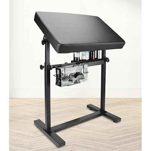 XL Tattoo Armrest Stand, Oversize Tattoo Armrest with Large Soft Pillow, Stand High Stability, Stable Four Corner Base for Tattoo Studio