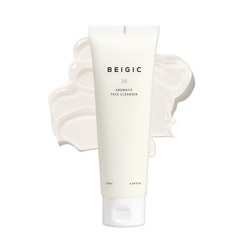 BEIGIC Aromatic Face Cleanser - Gentle Foaming Vegan Face Wash with Hyaluronic Acid & Micellar Water for sensitive skin (4.39 fl oz)