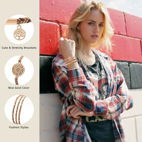 DIYDEC 10PCS Hair Ties Bracelet for Women 5 Styles Soft Braided Boho Hair Bands Elastic No Damage Hair Ties for Girls thick Thin Long Curly Hair Accessories(Beige and light coffee)