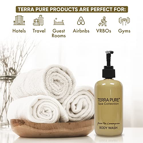 Terra Pure Body Wash | Spa Collection | Hotel Amenities in Pump Bottle | 10.14 oz. / 300 ml (Case of 12)