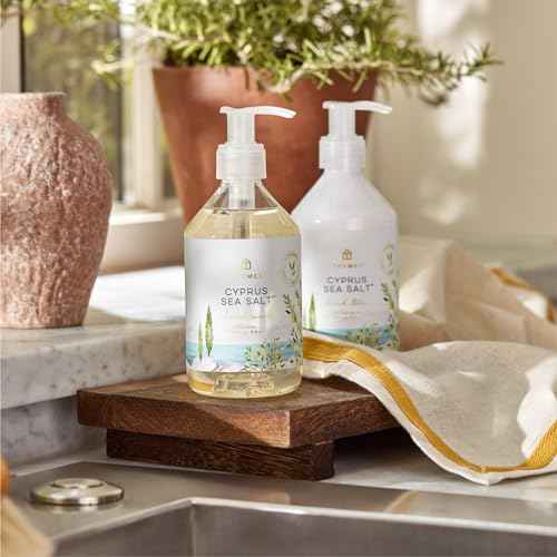 Thymes Moisturizing Hand Lotion for Dry Skin - Moisturizer for Beauty and Personal Care - Luxury Hand Lotion for Women & Men with Shea Butter & Aloe Vera (Cyprus Sea Salt, 9 fl oz)