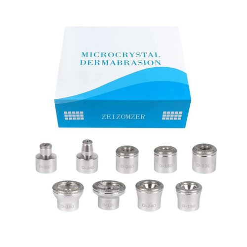 ZEIZOMZER Diamond Dermabrasion Head, Microdermabrasion 9 Tips, Facial Exfoliator Tool for Home
