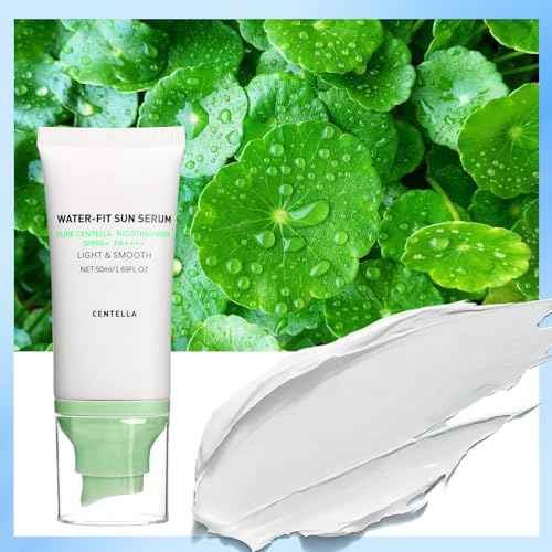 Centella Sunscreen SPF 50+, Face Sun Screen Long-Lasting Protection¡¼Moisturizing Water Fit¡½¡¼ Refreshing &Non-Greasy¡½¡¼Lightweight¡½¡¼NO White Cast - Dry Oily Skincare¡½Green ¡¿ 1