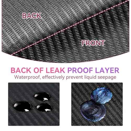 Makartt Disposable Nail Mats: 50Pcs Fordable Nail Paper Towels for Table Acrylic Practice Sheet 3 Ply Waterproof Nail Art Table Mats Clean Pads for Salon Manicure Tattoo Black