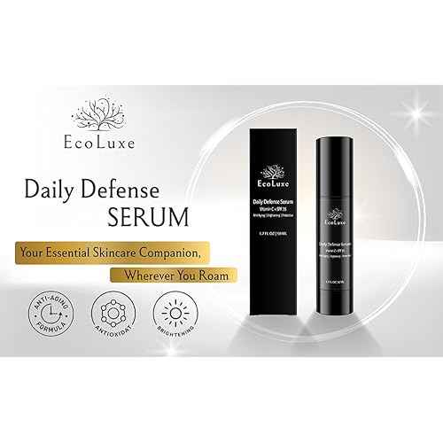 Vitamin C Serum with SPF 35 ? Daily Defense Antioxidant Face Serum for Brightening, Anti-Aging & Sun Protection ? Smooth, Even Tone