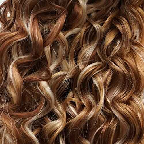 Hair Synthetic Lace Front Wig Curly Long 26inch Dark Brown Blonde Mix Heavy Density Heat Resistant Realistic Wig