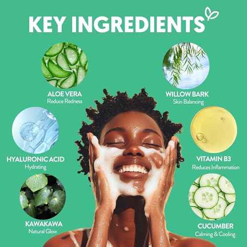 By Nature Foaming Cleanser with Hyaluronic Acid + Cica - Hydrating Face Cleanser For Bright and Fresh Skin - Skincare from New Zealand - 5 fl.oz