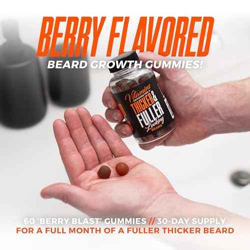 Wild Willies Beard Growth Gummies Supplement for Men - with Biotin & 19 Vitamins for Stronger, Thicker Facial Hair - 60 Gummies