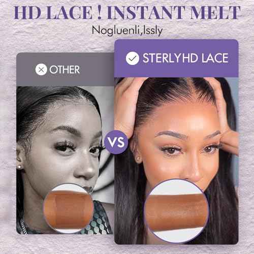 sdamey 26 Inch 13x6 Lace Front Wigs Human Hair 250% Density HD Body Wave Lace Front Wigs Human Hair Pre Plucked Wigs Human Hair for Women Gluless Wigs with Baby Hair #1 Jet Black
