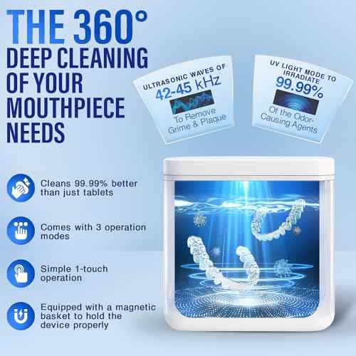 GuruNanda Retainer Cleaner Set ? Ultrasonic & UV Cleaning Pod & Aligner Cleaning Foam, Deep Clean & Odor Neutralization for Retainers, Aligners, Dentures & Mouthguards