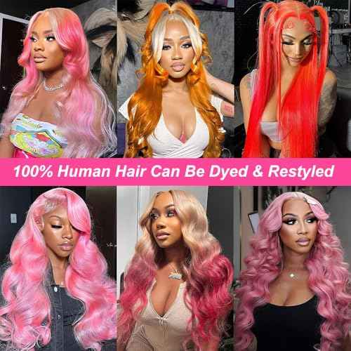 613 Lace Front Wig Blonde Human Hair Wigs for Women 28 Inch 13x4 Body Wave 200% Density HD Transparent Lace Frontal Colored Wigs Pre Plucked with Baby Hair