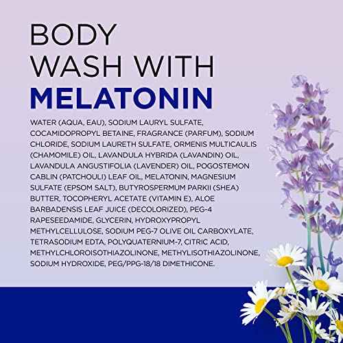 Dr Teal's Body Wash with Pure Epsom Salt, Sleep Blend with Melatonin, 24 fl oz (Pack of 4)