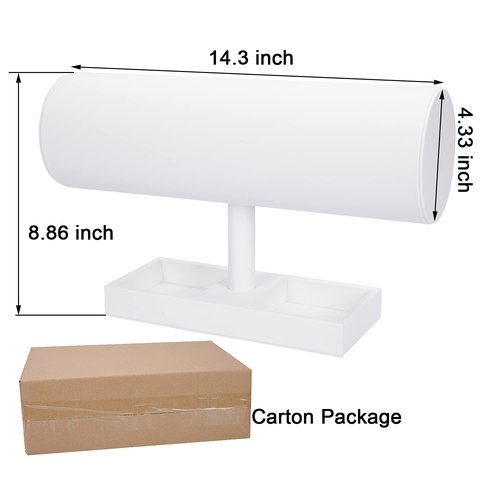 SYYSY White Leather Headband Holder Organizer Storage Headband Stand Display Baby Headband Organizer for Girls Women