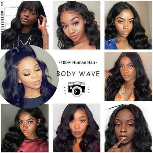 4x4 Lace Front?Wigs Human Hair Pre Plucked with Baby Hair 150% Density 24 Inch Body Wave Brazilian Virgin Frontal Human Hair Wigs 4x4 Glueless HD Lace Closure Wig Human Hair for Women