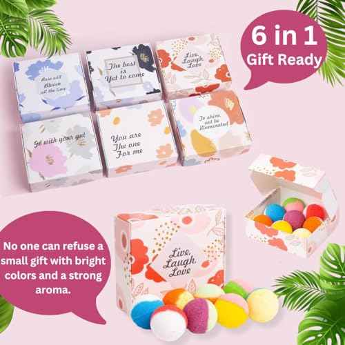48 Natural & Organic Bath Bombs for Women and Kids, Rich in Essential Oils, Relaxation and Stress Relief, BathBombs Gift Set for Mothers Day, Christmas, Valentines Day & Birthday