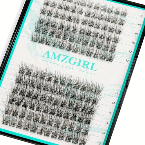 Lash Clusters Wispy 144PCS Eyelash Extension Cluster Lashes Individual Lashes DIY Lash Extension Natural Look Cluster Eyelash Extensions False Eyelashes at Home for Beginners(Daybreak,D-Mix8-16mm)
