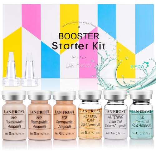 BB Facial Glow Starter Kit Hydration Serum Foundation Skincare Mix Kit 0.27oz Hydration Ampoule and Essence Foundation 12 Vials Glow Pigment Skincare Kit (Mix color)