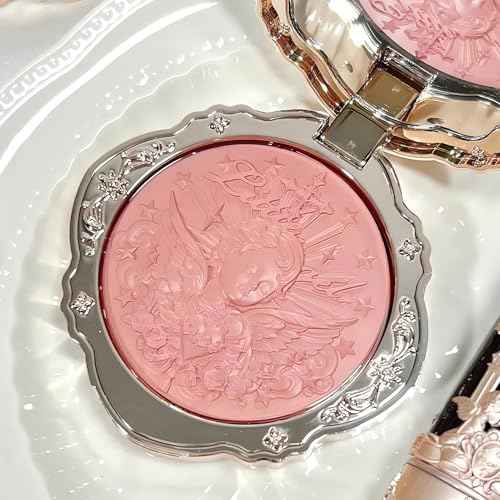 Flower Knows Little Angel Cream Blush,Buildable & Blendable Makeup Blush for cheeks,Soft & Long-lasting,Dusty Mauve Rose Flush for All Skin Tones(04 Rose Ashes,6g)